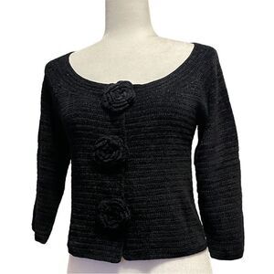 Cynthia Steffe Black Knit Cardigan